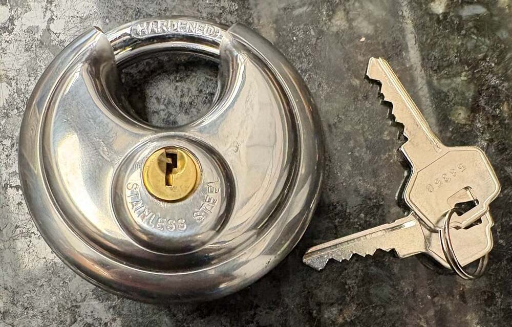 Disc Padlock Pro 70mm 2 3/4 Inch Stainless Steel Hardened Padlock with Keys
